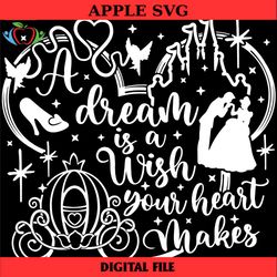 a dream is a wish your heart makes svg, glass slipper svg, slipper princess svg, magical castle svg, mouse ears svg