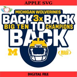 michigan wolverines back to back svg football champs