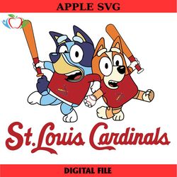 bluey st louis cardinals baseball