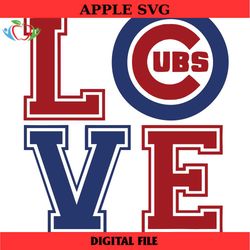 chicago cubs love svg, mlb svg, eps, dxf, png, digital file for cut