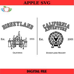california parks icons svg, theme park svg, dca svg, digital download, svg cut file, castle svg
