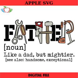 father like a dad svg, dad tools svg, father like a dad