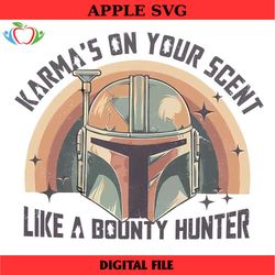 karma's on your scent like a bounty hunter png