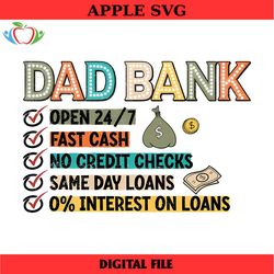 bank of dad png, father's day png, funny dad png, fatherhood png, dad life png, dad shirt design