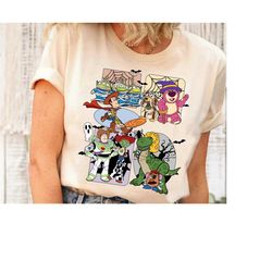 disney toy story characters halloween costume shirt, buzz woody jessie lotso aliens spooky horror nights ghost, disney h