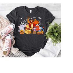 disney winnie the pooh halloween shirt, pooh and friends vampire mummy shirt, disneyland halloween matching family shirt