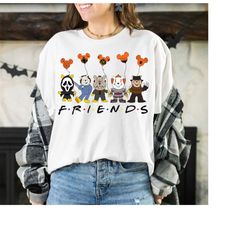 disney winnie the pooh horror friends horror movie characters shirt, chibi horror halloween shirt, disneyland halloween