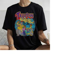 disneys talespin vintage group shot graphic tshirt, magic kingdom, disneyland family trip vacation 2023 gift unisex ad