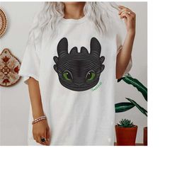 how to train your dragon 3 hidden world toothless big portrait tshirt, unisex tshirt family matching birthday gift adu