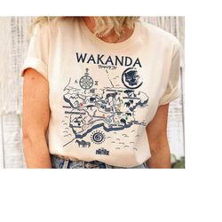 marvel black panther 2 kingdom of wakanda map graphic shirt, wakanda forever 2023, unisex tshirt family birthday gift a