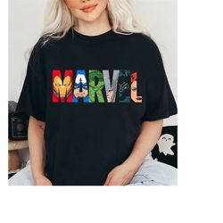 marvel logo avengers super heroes tshirt retro marvel comic shirt disneyland vacation holiday unisex tshirt hoodie swe