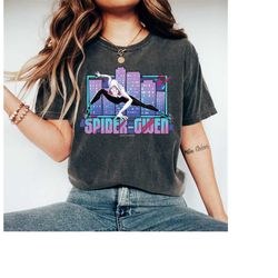 marvel spiderman into the spiderverse spidergwen tshirt holiday vacation matching shirt, marvel comic book shirt, wd