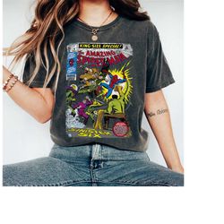 marvel spiderman sinister six comic tshirt, disneyland family matching shirt, magic kingdom tee, wdw epcot theme park 1