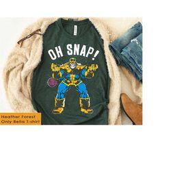 marvel thanos space oh snap retro comic style tshirt, marvel superhero tee, magic kingdom disneyland trip gifts unisex