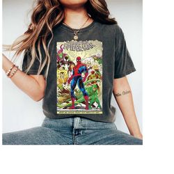 marvel the amazing spiderman comic retro tshirt holiday vacation matching shirt, marvel comic book shirt, wdw magic ki