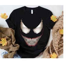 marvel venom big face grin halloween costume tshirt, marvel superhero shirt, magic kingdom disneyland trip gifts unisex