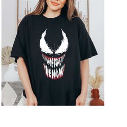 marvel venom we are venom face grin graphic shirt, disneyland family matching shirt, magic kingdom tee, wdw epcot theme