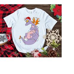 retro disney figment christmas lights shirt, disney santa figment epcot center xmas shirt, disney figment matching, one