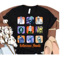 retro disney haunted mansion halloween moods shirt, foolish mortals, hitchhiking ghosts halloween shirt, disneyland matc