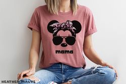 disney family leopard mama t-shirt, sister and mini shirt, disney mama and me shirt, disney mama, mothers day tee, minni