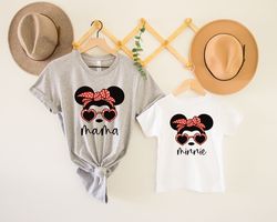 disney mama and minnie t-shirt, mama minnie shirt, disney mom shirt, mum and daughter shirt, disney trip shirt, mothers