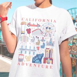 californian adventure park icons t-shirt