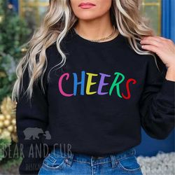 cheers new years sweatshirt, nye crewneck, champagne sweater, new years sweatshirt, cheers holiday crewneck, 2023 party