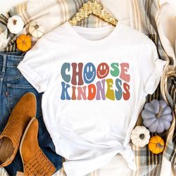 choose kindness shirt, be kind shirt, smiley face shirt, positive shirt, retro be kind shirt,boho kindness shirt,boho ra