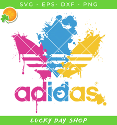 adidascolorful melt svg, colorful adidas svg, paint adidas logo svg - lucky day shop