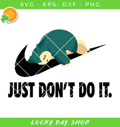 snorlax just dont do it pokemon svg, snorlax pokemon svg, snorlax sleep nike svg - lucky day