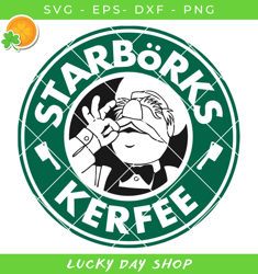 starborks kerfee svg, kerfee svg, kerfee starbucks svg - lucky day