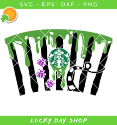 starbucks horror beetlejuice cup svg, beetlejuice for halloween svg, beetlejuice halloween svg - lucky day