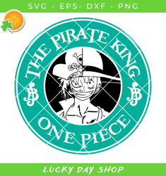 the pirate king coffee svg, pirate logo coffee svg, pirate luffy coffee svg - lucky day