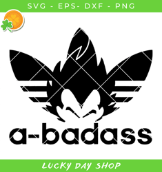 vegeta badass logo svg, vegeta adidass logo svg, vegeta svg - lucky day