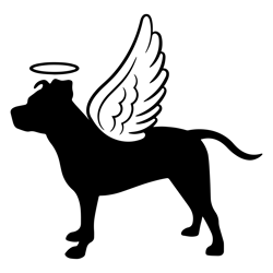 angel american pitbull svg, pet memorial, pet loss