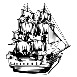 pirate ship svg, ship svg, black ship svg, pirate svg, pirate ship clipart, sea ship svg