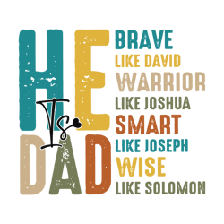 he is dad png, funny dad png, father's day gift, bible verse png, christian dad