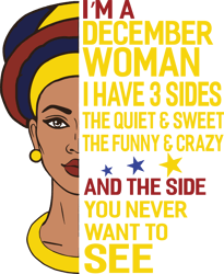 i'm a december woman i have a 3 sides, birthday svg, born in december, december