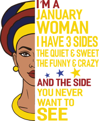 i'm a january woman i have a 3 sides,birthday svg, born in january, january svg, january girl