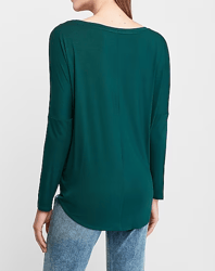 relaxed off the shoulder long sleeve london tee