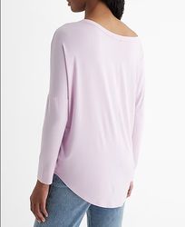 relaxed off the shoulder long sleeve london tee petal 2989