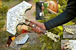 gow ragnarok jotnar mjolnir (metal/wood) handmade mjolnir replica (gow ragnarok)