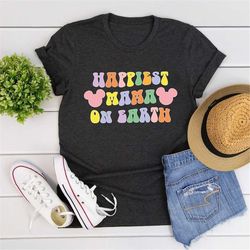 happiest mama on earth shirt, matching mouse ears shirts, colorful family trip t-shirts, shirts for mom, mama outfit, ha