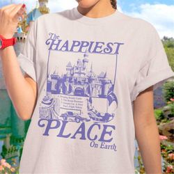 happiest place on earth vintage style graphic t-shirt