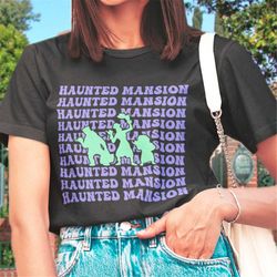 haunted mansion retro trendy style t-shirt