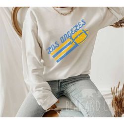 los angeles football crewneck, retro chargers football sweatshirt, mens and womens sweatshirt, throwback chargers shir