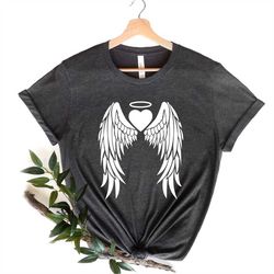 love angel wings shirt, angel wings heart shirt, valentine shirt, valentines day t-shirt