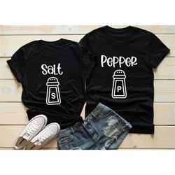 love couple shirt, salt and pepper shirt, gift for fiance, love tee, valentine day, gift for wife, engagement shirt, gif