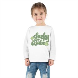 lucky babe long sleeve tee, st patricks day shirt, toddler long sleeve shirt, saint patricks day shirt for kids, lucky