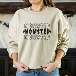 momster halloween crewneck sweatshirt, momster sweatshirt, halloween shirt for women, halloween crewneck, halloween swea